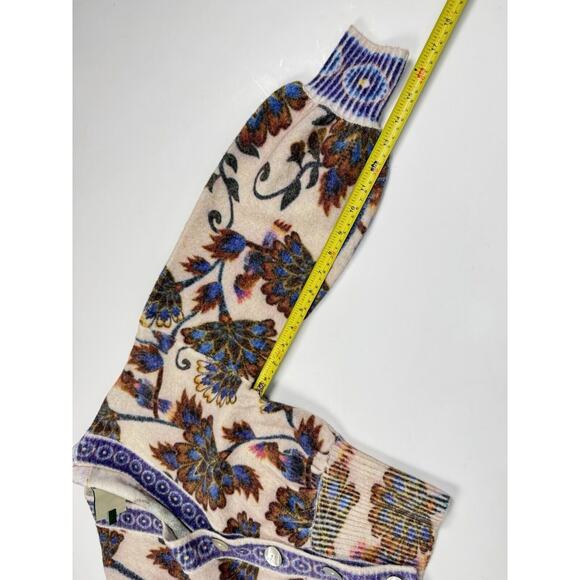 Farm Rio Ainika Floral Knit Wool Blend Cardigan sweater Balloon Sleeve XS - Picture 9 of 12